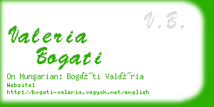 valeria bogati business card